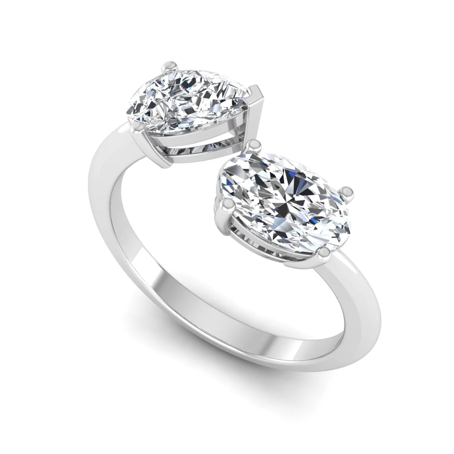 Princess Cluster Prong Set Lab Grown Diamond Engagement Ring