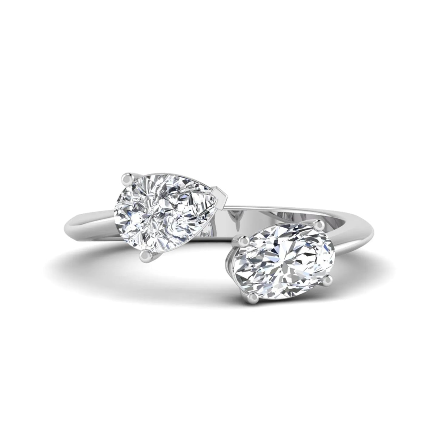 Princess Cluster Prong Set Lab Grown Diamond Engagement Ring