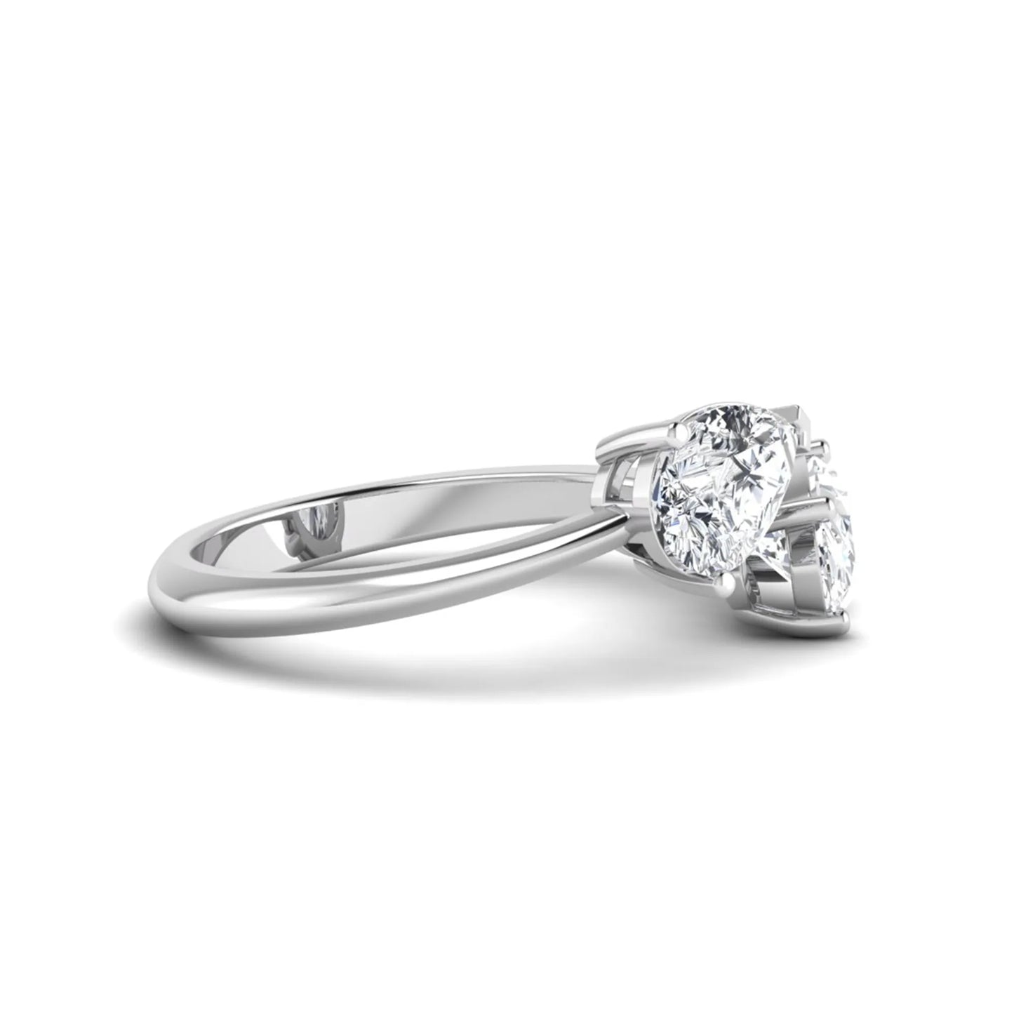 Princess Cluster Prong Set Lab Grown Diamond Engagement Ring