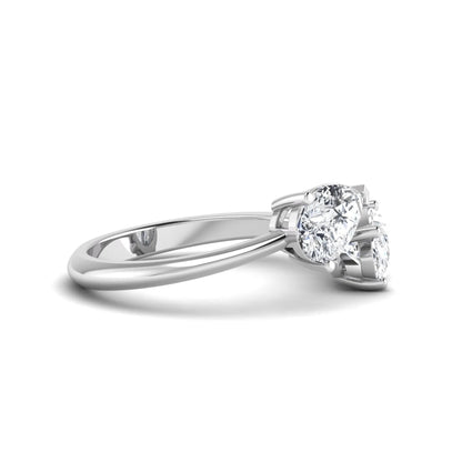 Princess Cluster Prong Set Lab Grown Diamond Engagement Ring