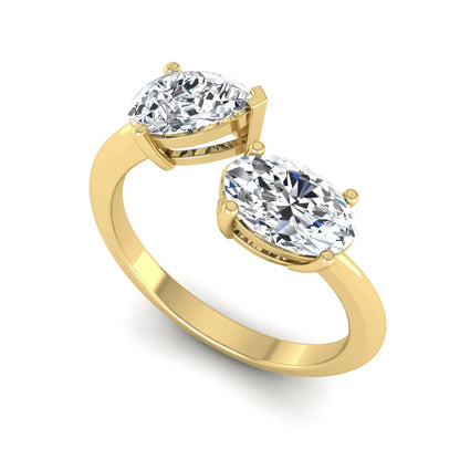 Princess Cluster Prong Set Lab Grown Diamond Engagement Ring