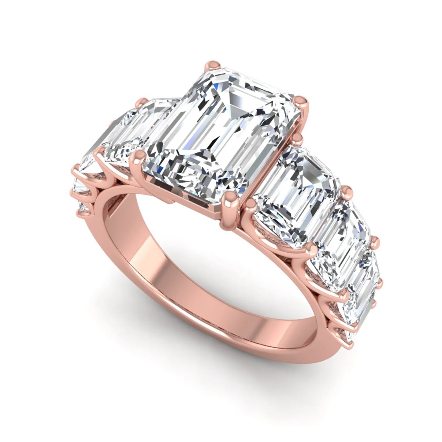Princess Cluster Prong Set Lab Grown Diamond Engagement Ring