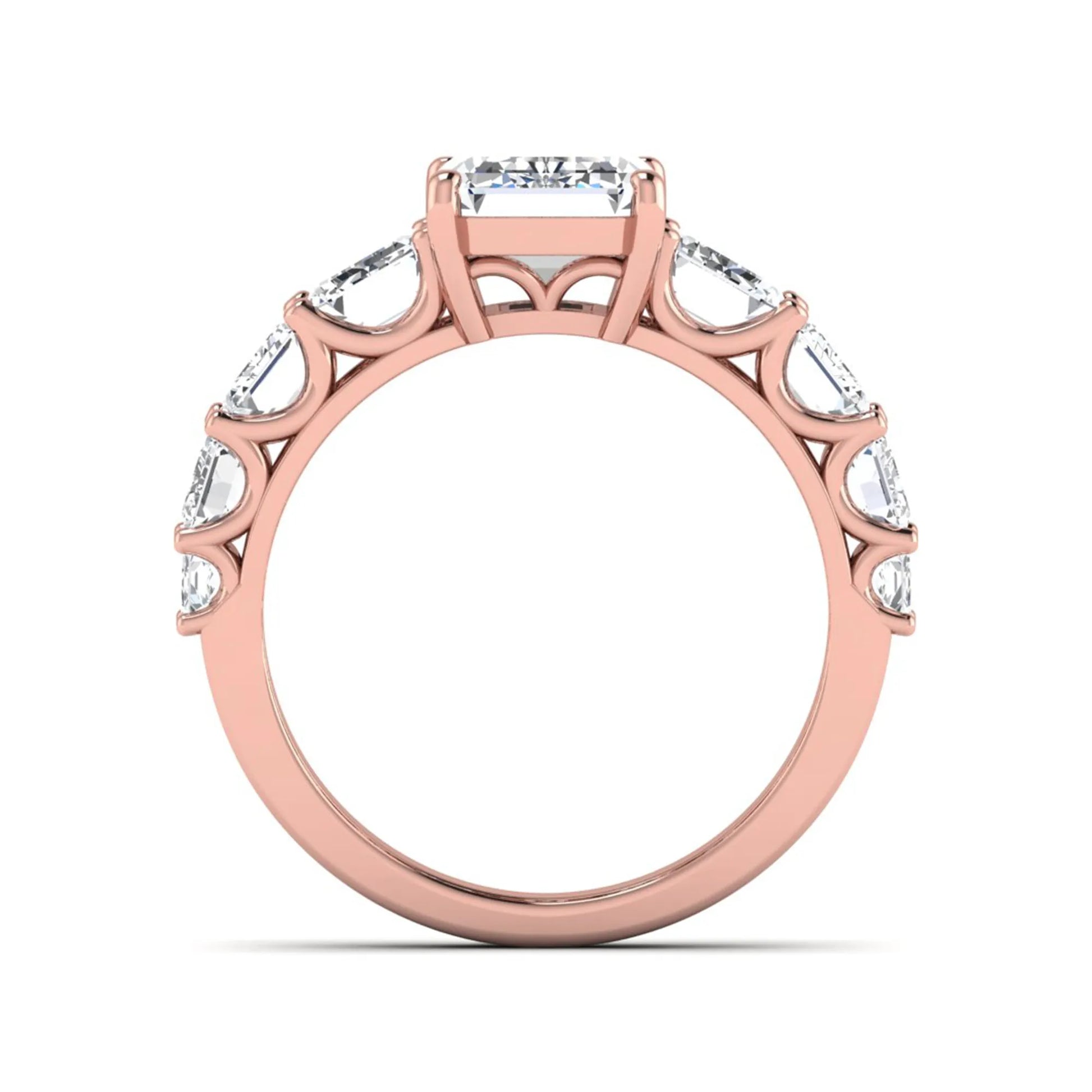 Princess Cluster Prong Set Lab Grown Diamond Engagement Ring