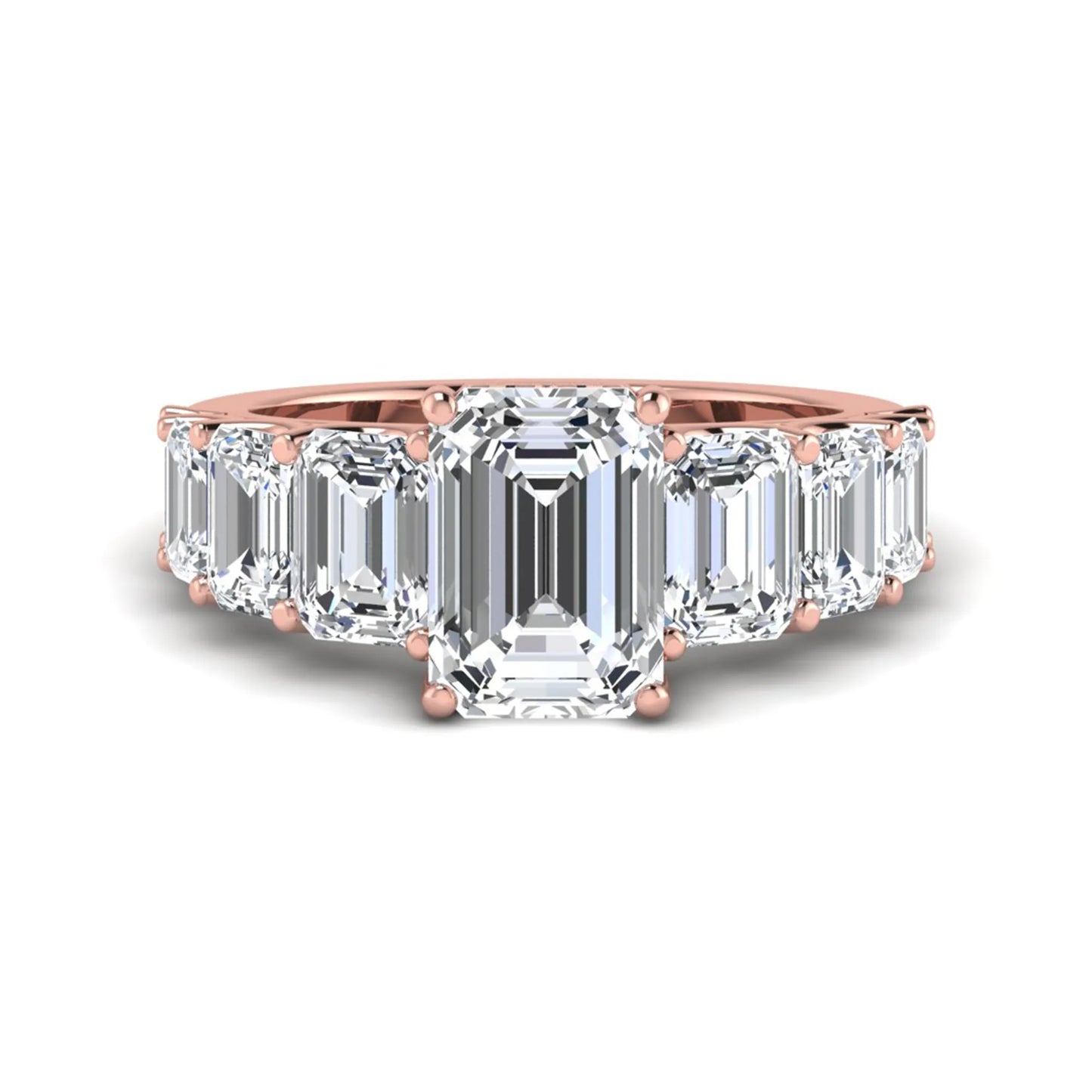 Princess Cluster Prong Set Lab Grown Diamond Engagement Ring