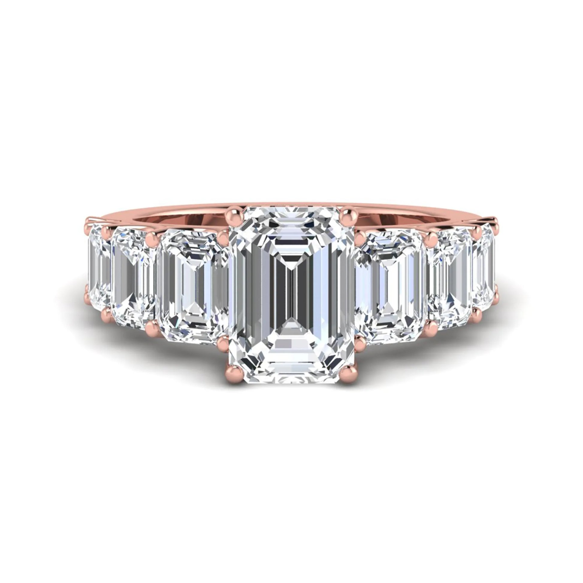 Princess Cluster Prong Set Lab Grown Diamond Engagement Ring