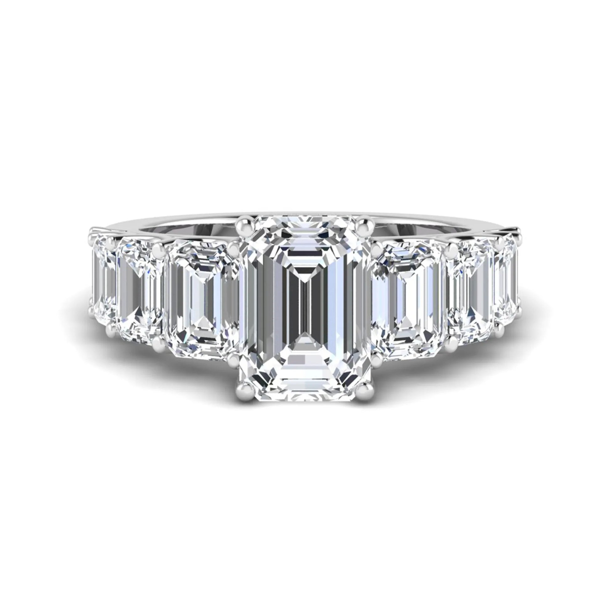 Princess Cluster Prong Set Lab Grown Diamond Engagement Ring