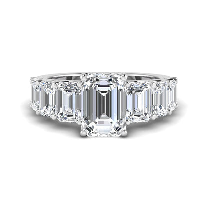 Princess Cluster Prong Set Lab Grown Diamond Engagement Ring