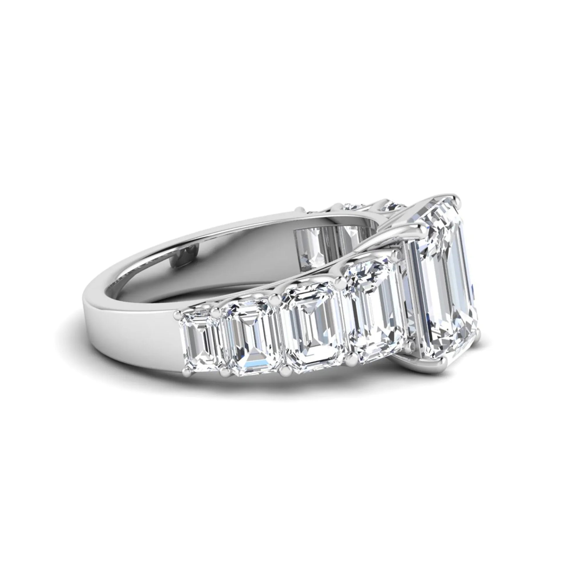 Princess Cluster Prong Set Lab Grown Diamond Engagement Ring