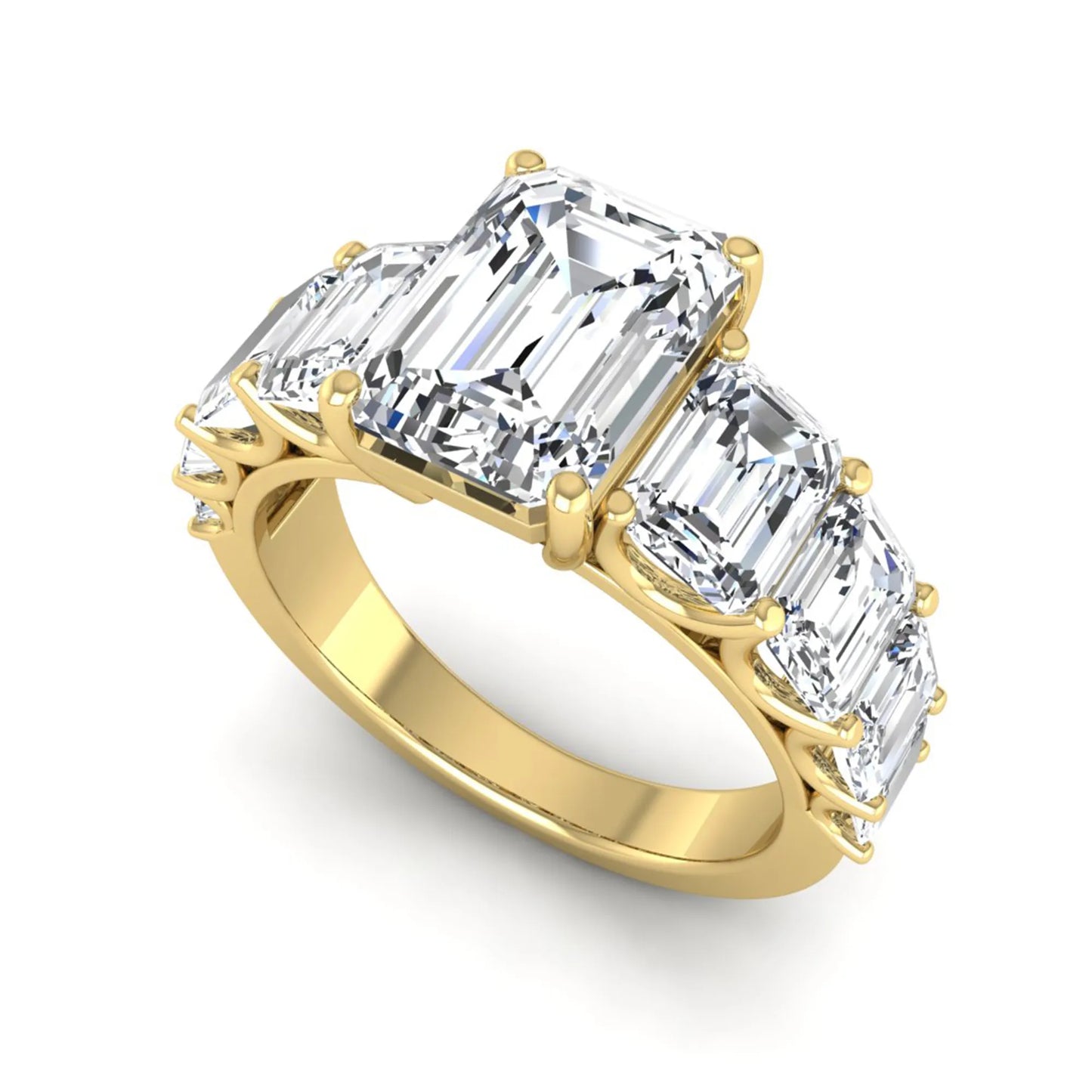 Princess Cluster Prong Set Lab Grown Diamond Engagement Ring