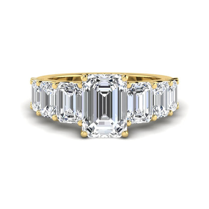 Princess Cluster Prong Set Lab Grown Diamond Engagement Ring