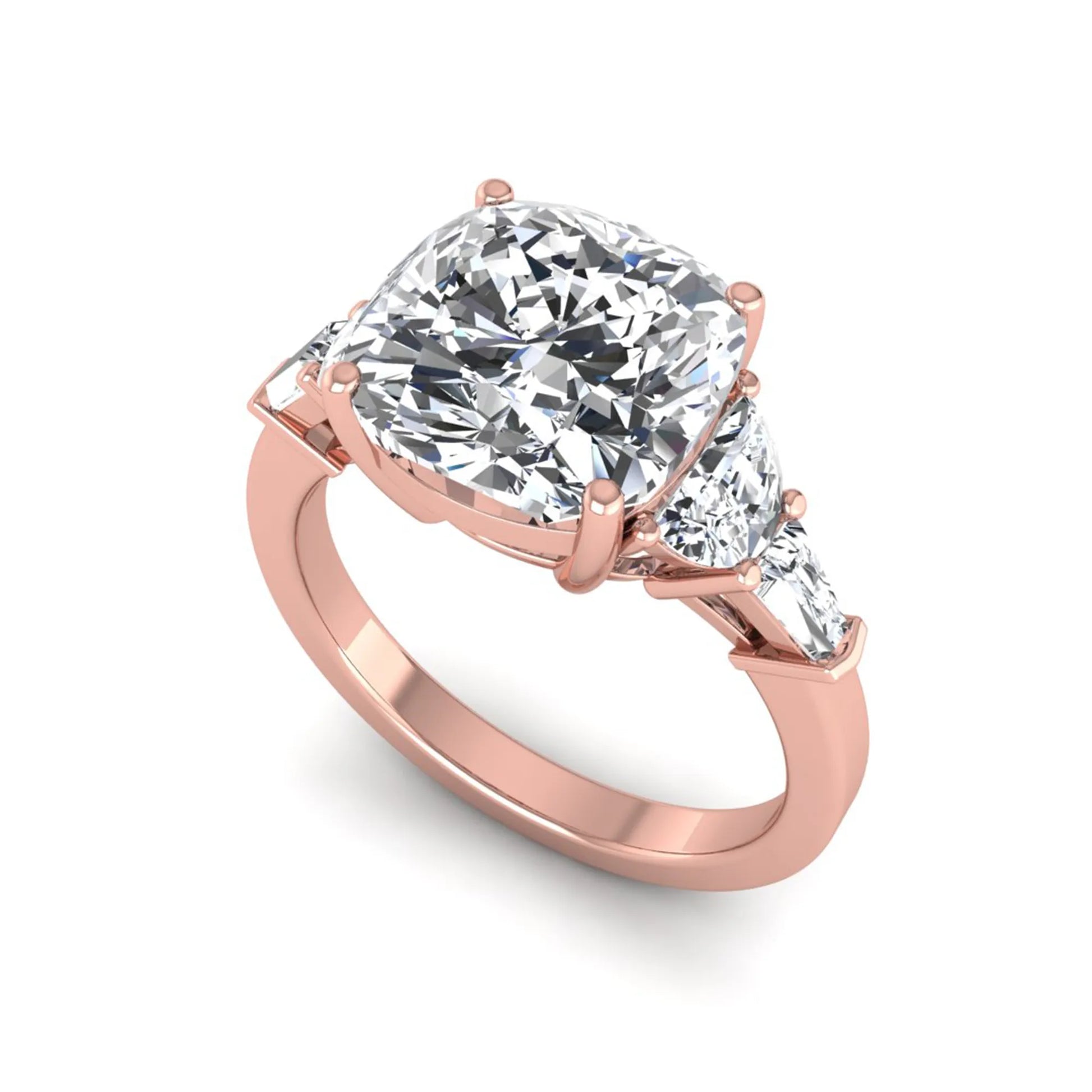 Princess Cluster Prong Set Lab Grown Diamond Engagement Ring