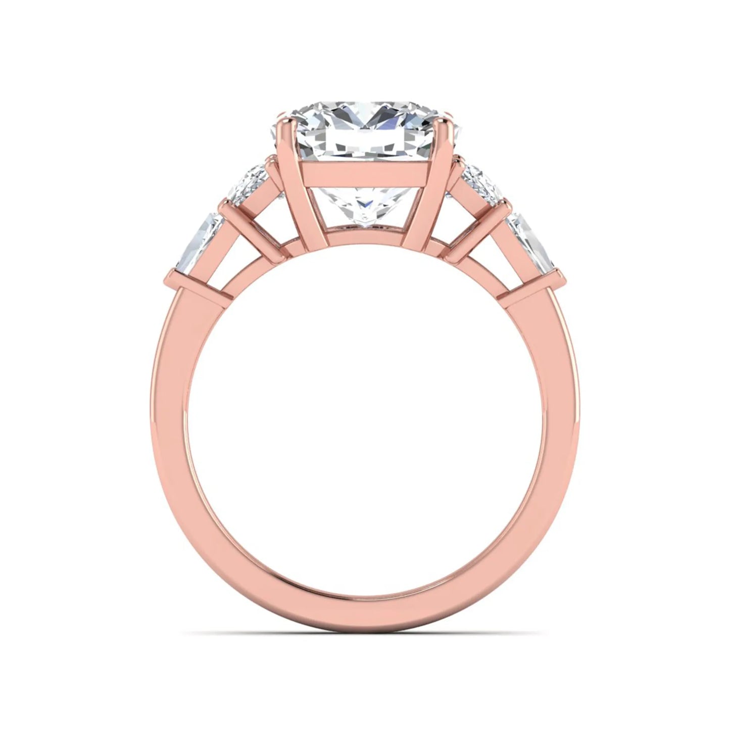Princess Cluster Prong Set Lab Grown Diamond Engagement Ring