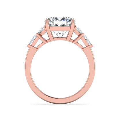 Princess Cluster Prong Set Lab Grown Diamond Engagement Ring