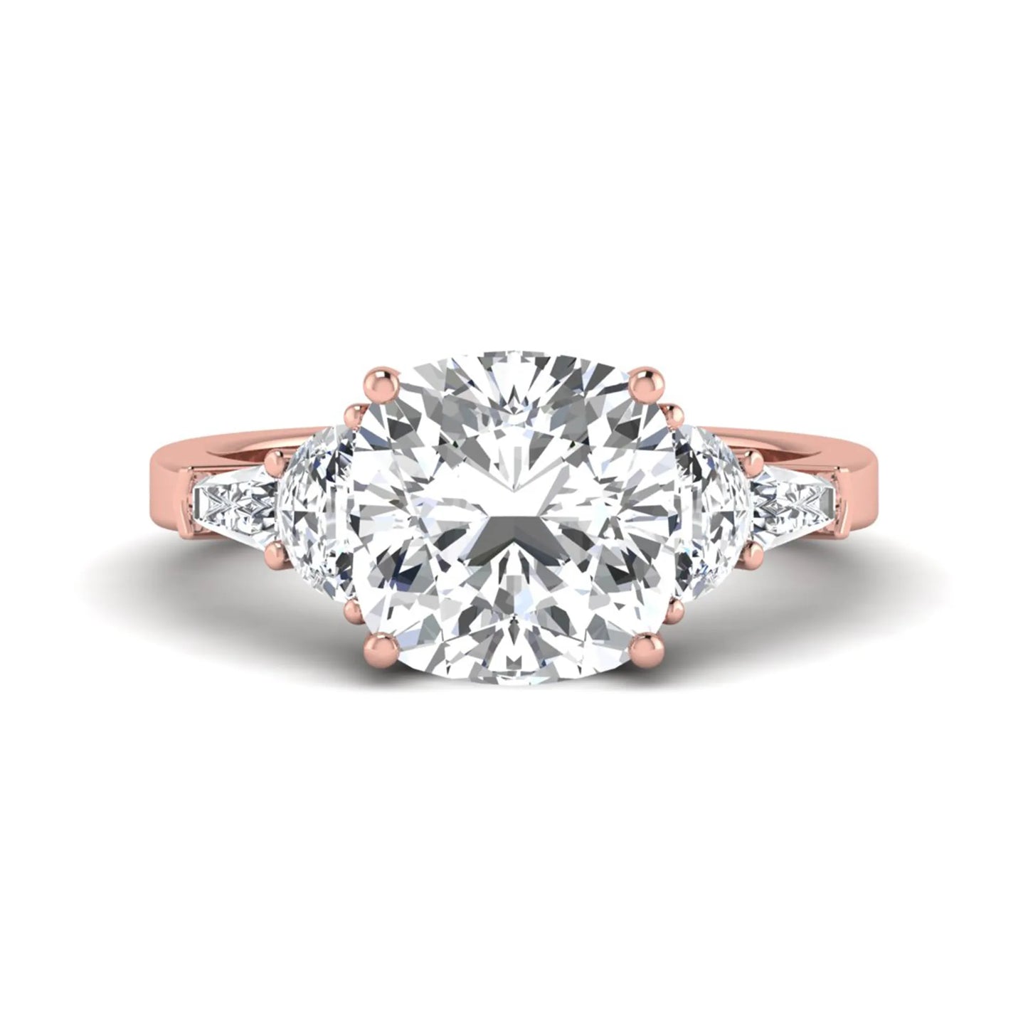 Princess Cluster Prong Set Lab Grown Diamond Engagement Ring