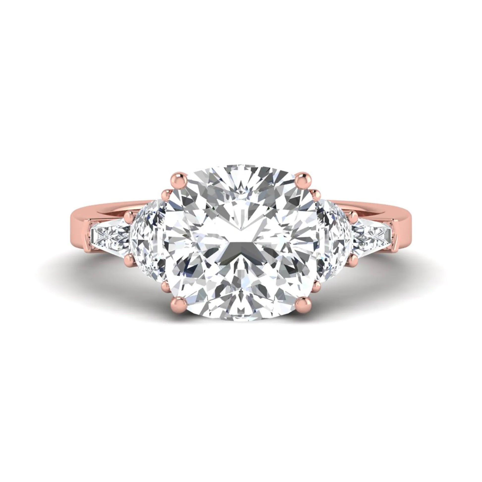 Princess Cluster Prong Set Lab Grown Diamond Engagement Ring