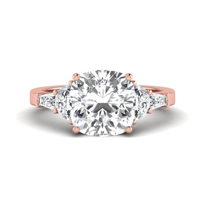 Princess Cluster Prong Set Lab Grown Diamond Engagement Ring