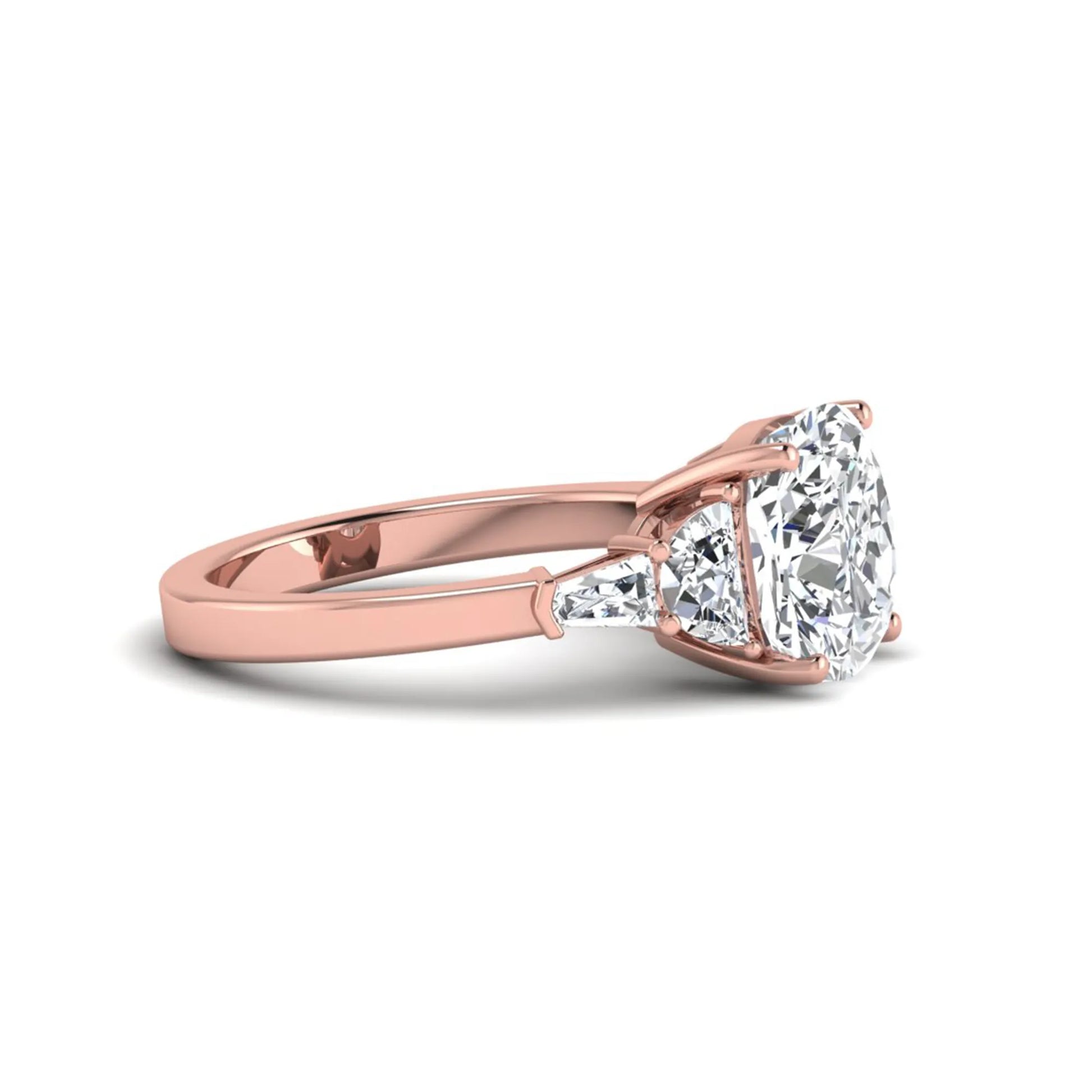 Princess Cluster Prong Set Lab Grown Diamond Engagement Ring
