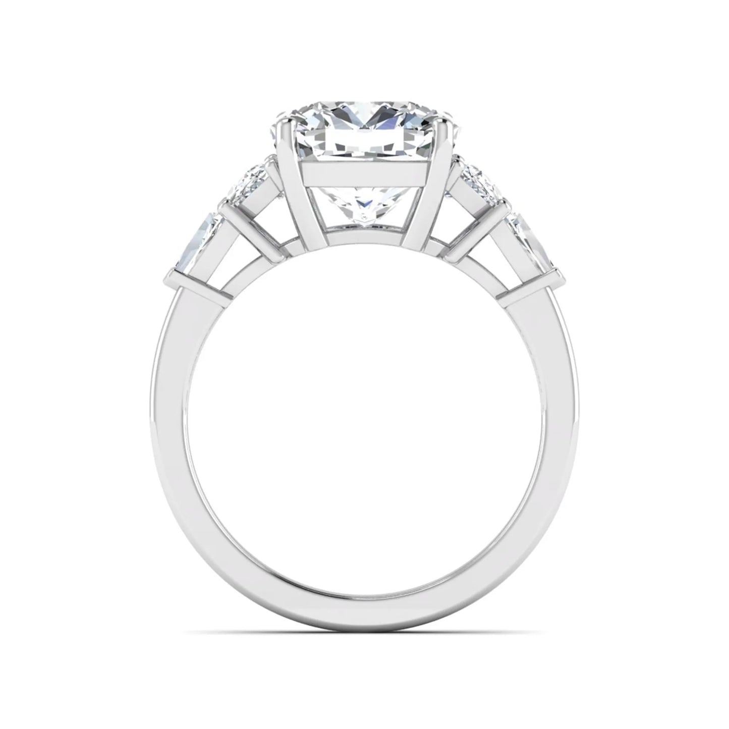 Princess Cluster Prong Set Lab Grown Diamond Engagement Ring