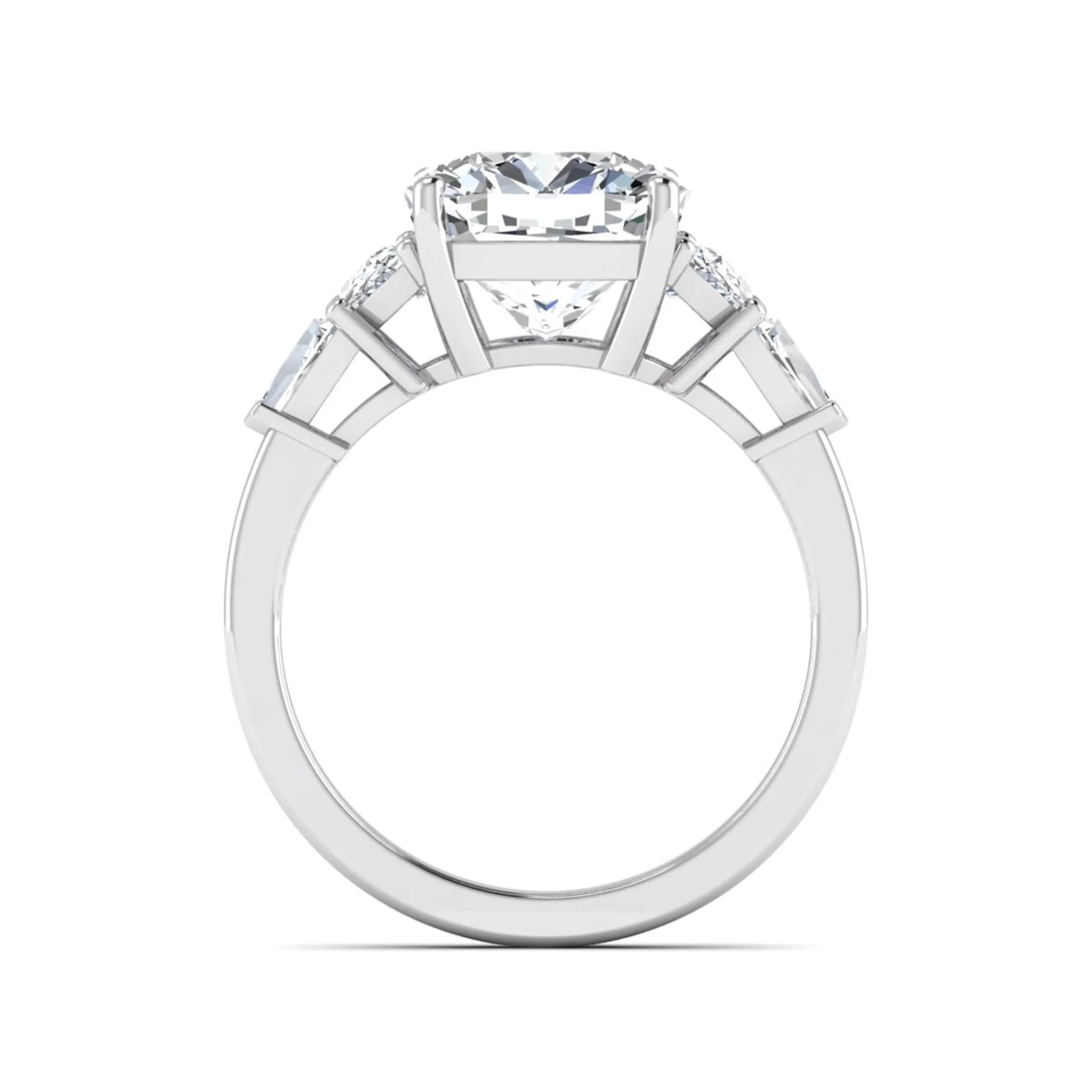 Princess Cluster Prong Set Lab Grown Diamond Engagement Ring