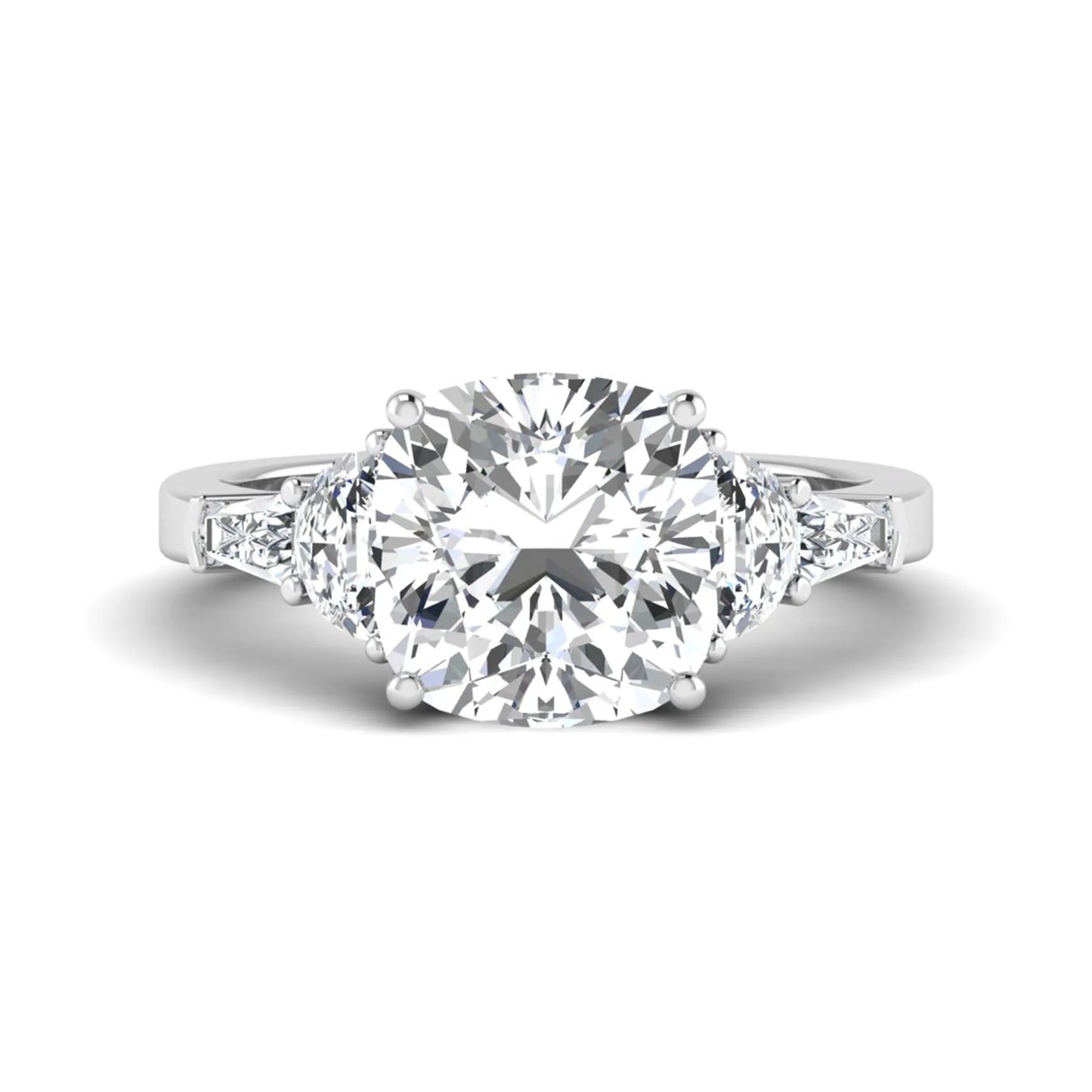 Princess Cluster Prong Set Lab Grown Diamond Engagement Ring