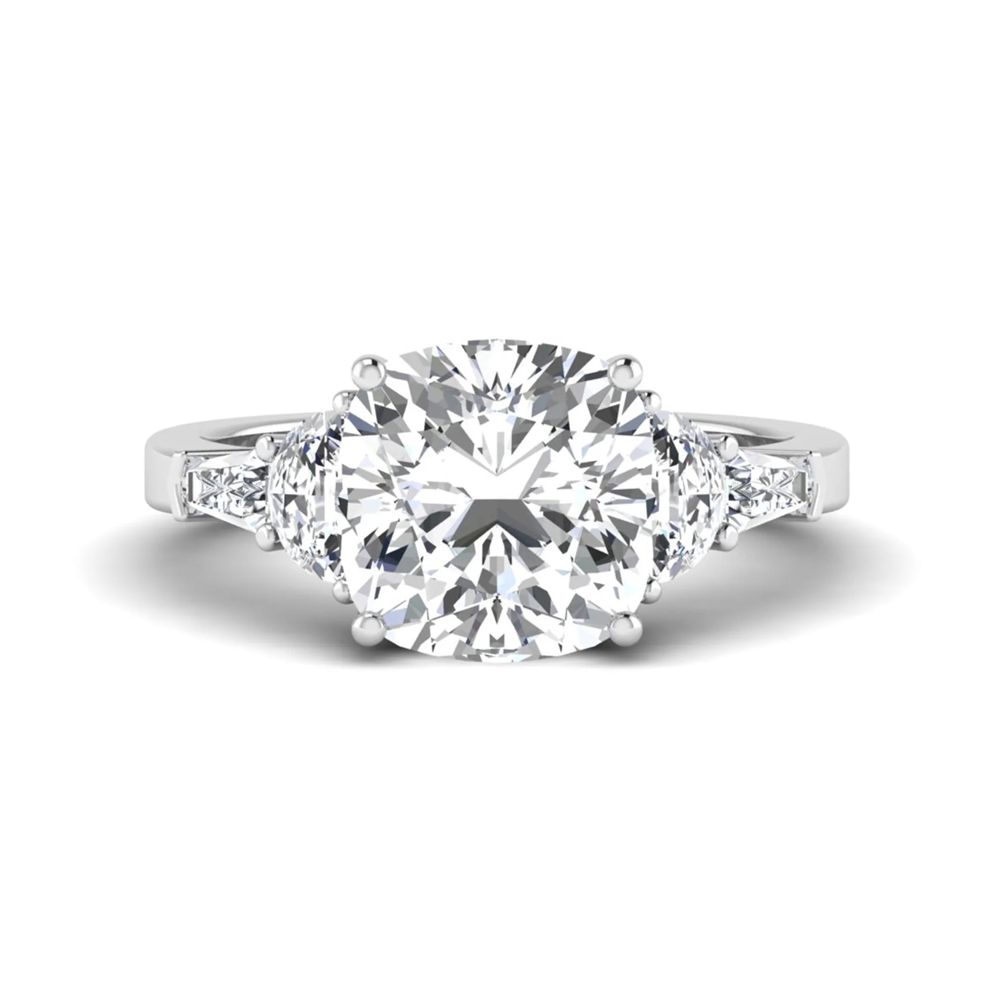 Princess Cluster Prong Set Lab Grown Diamond Engagement Ring