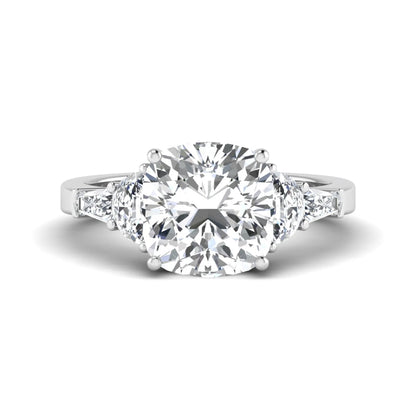Princess Cluster Prong Set Lab Grown Diamond Engagement Ring