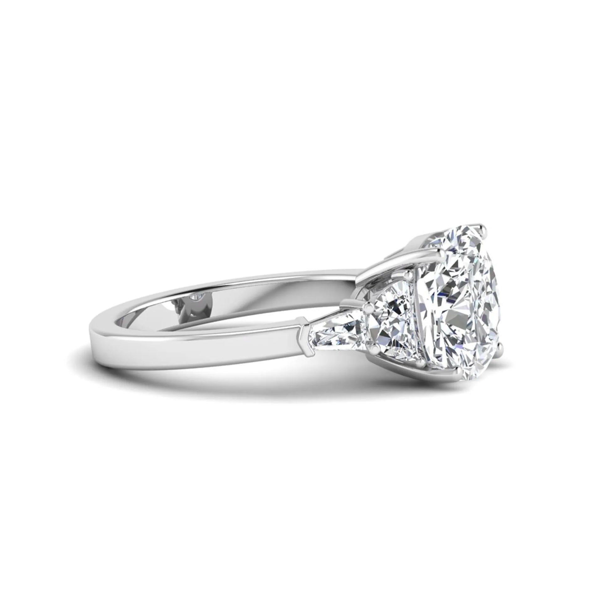Princess Cluster Prong Set Lab Grown Diamond Engagement Ring