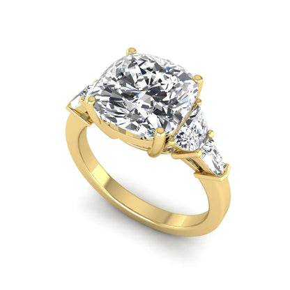 Princess Cluster Prong Set Lab Grown Diamond Engagement Ring