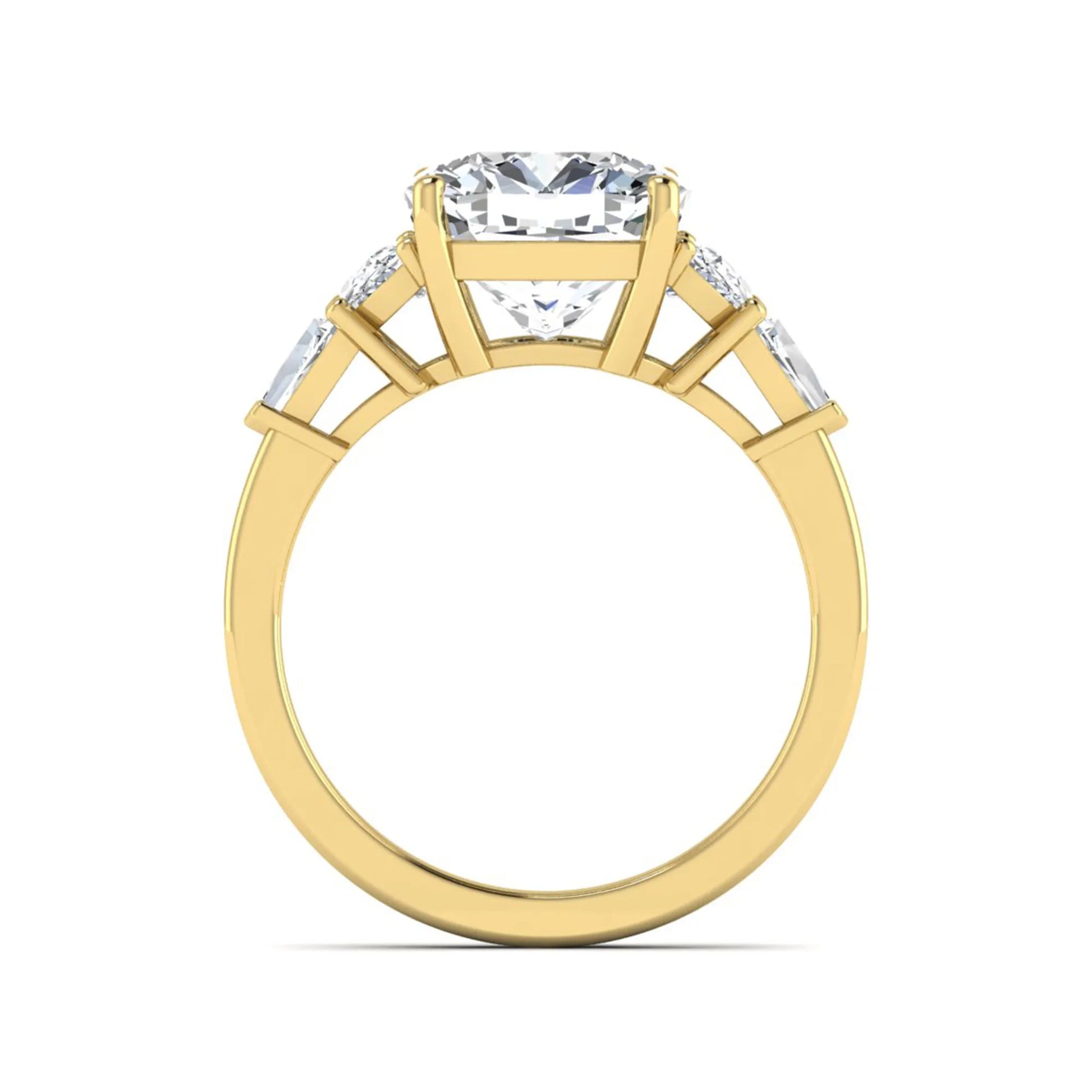 Princess Cluster Prong Set Lab Grown Diamond Engagement Ring
