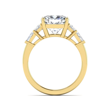 Princess Cluster Prong Set Lab Grown Diamond Engagement Ring