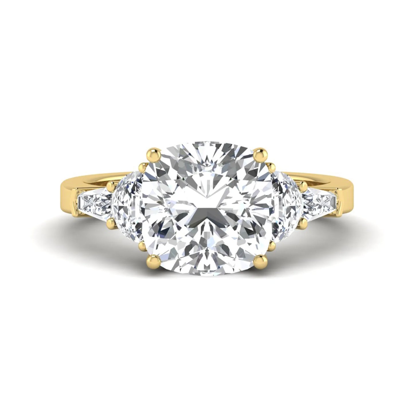 Princess Cluster Prong Set Lab Grown Diamond Engagement Ring