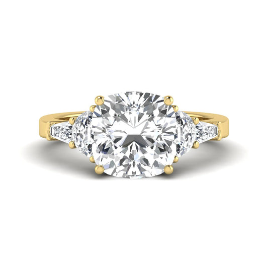 Princess Cluster Prong Set Lab Grown Diamond Engagement Ring