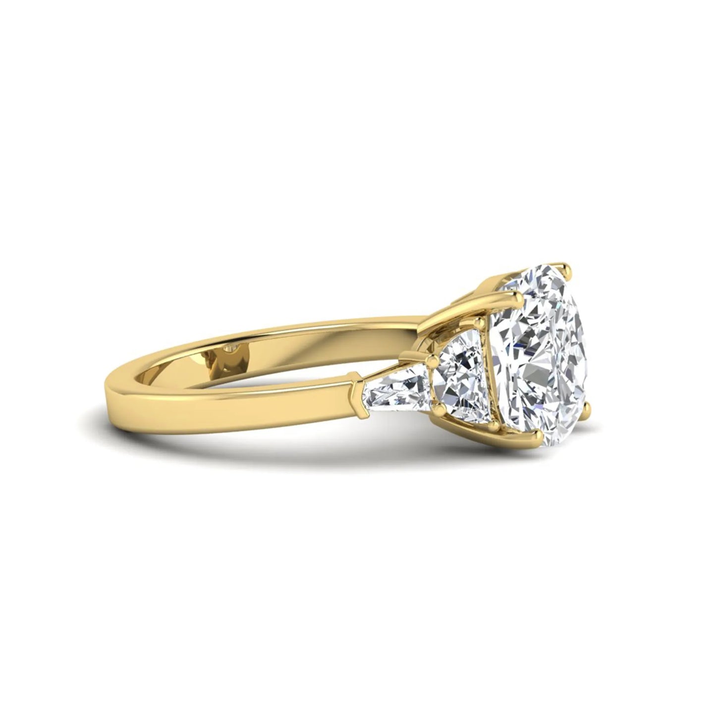 Princess Cluster Prong Set Lab Grown Diamond Engagement Ring