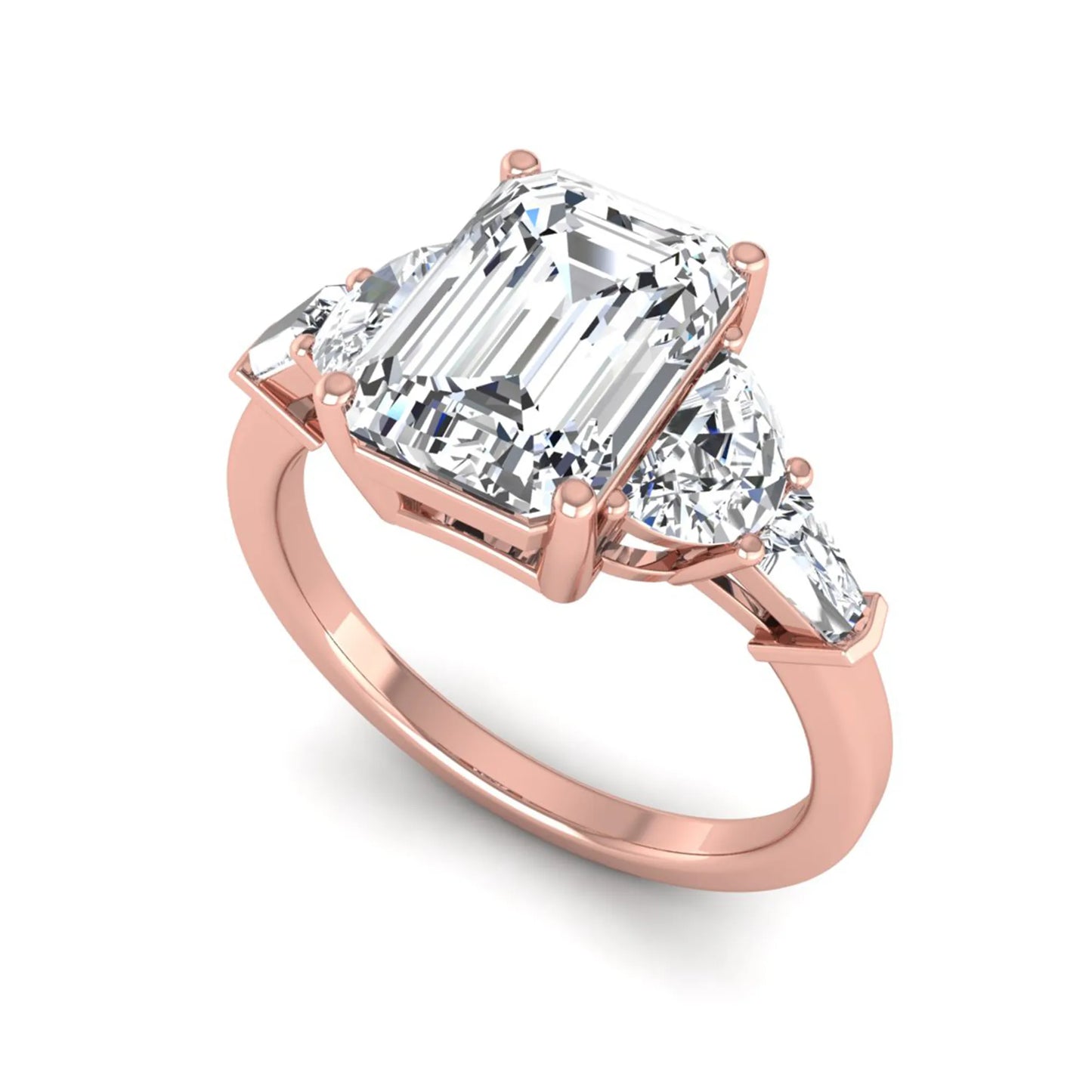 Princess Cluster Prong Set Lab Grown Diamond Engagement Ring