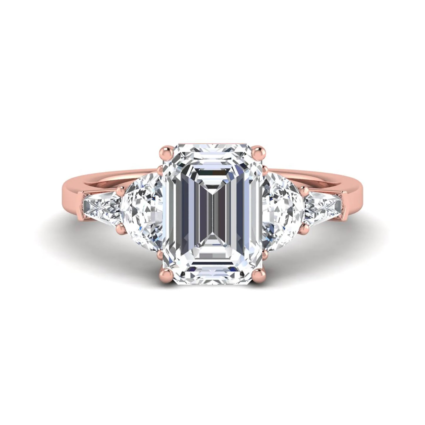 Princess Cluster Prong Set Lab Grown Diamond Engagement Ring