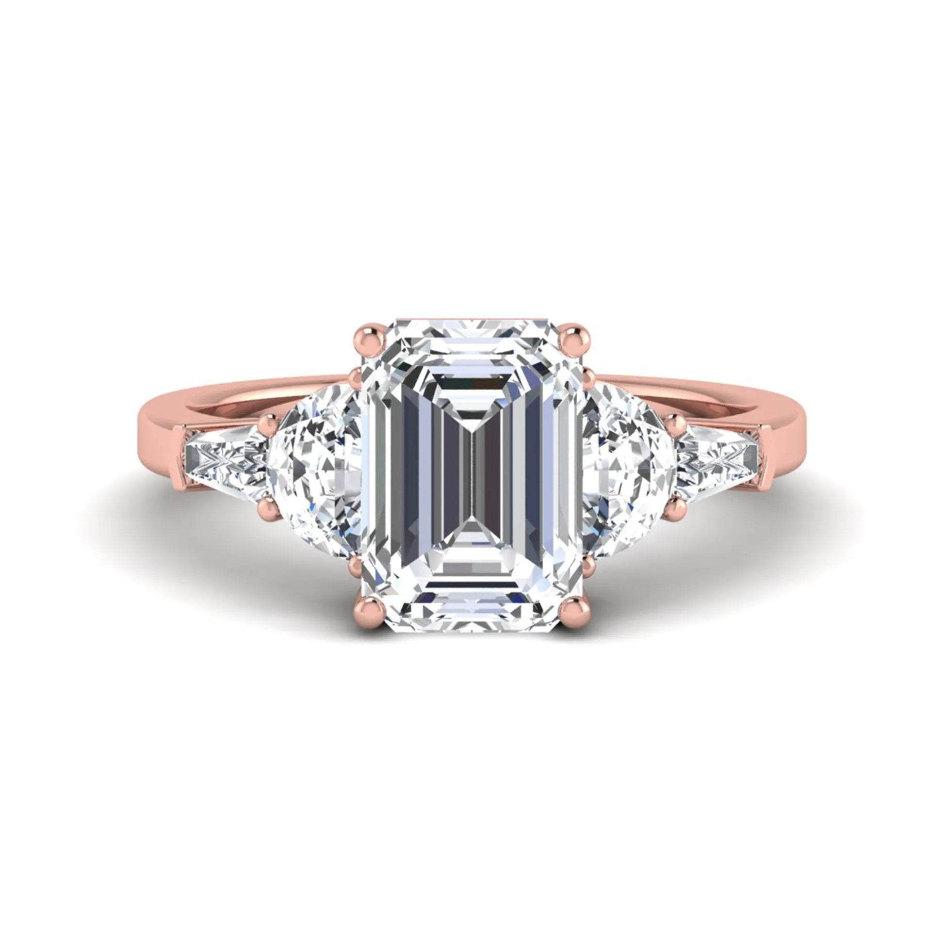 Princess Cluster Prong Set Lab Grown Diamond Engagement Ring