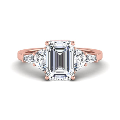 Princess Cluster Prong Set Lab Grown Diamond Engagement Ring