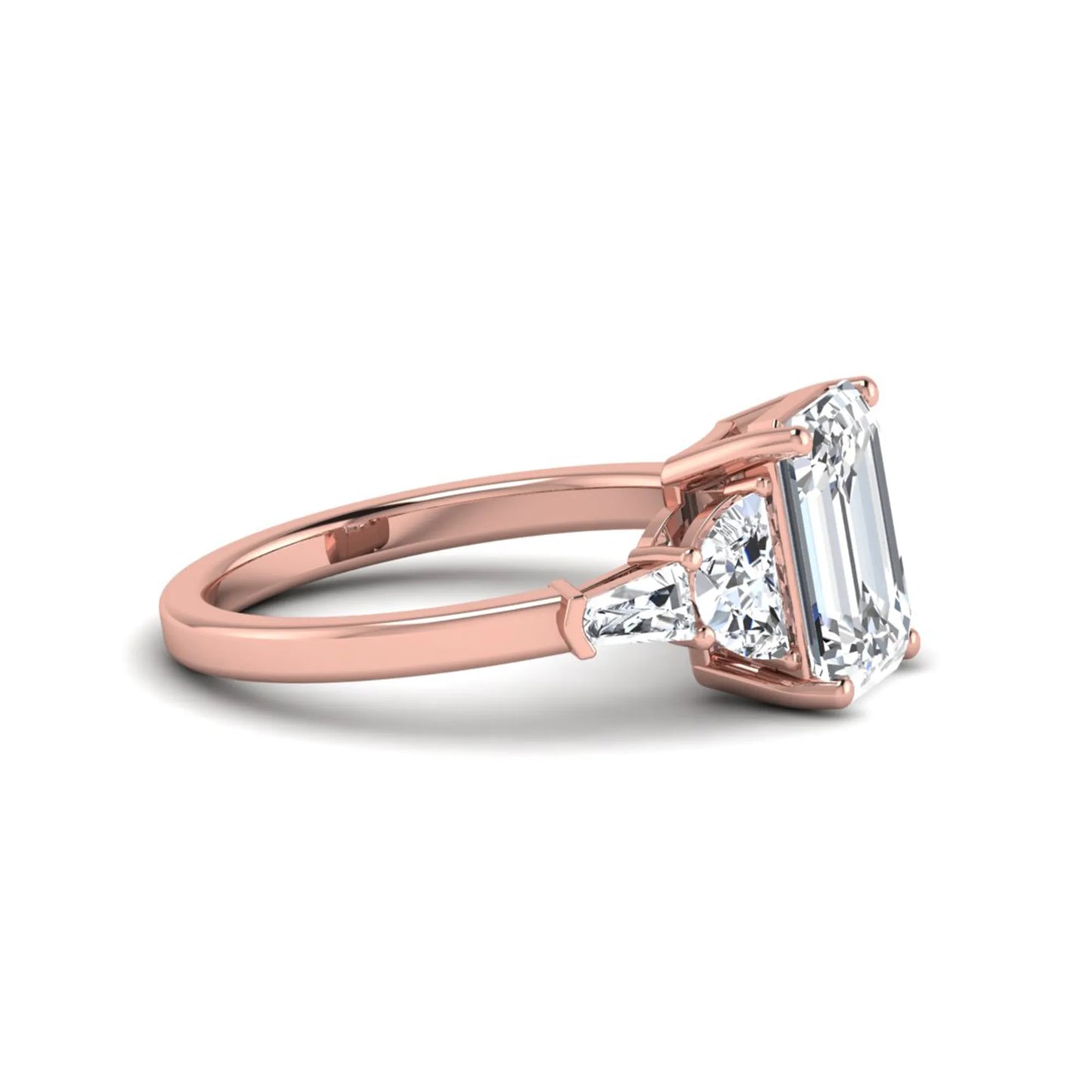 Princess Cluster Prong Set Lab Grown Diamond Engagement Ring