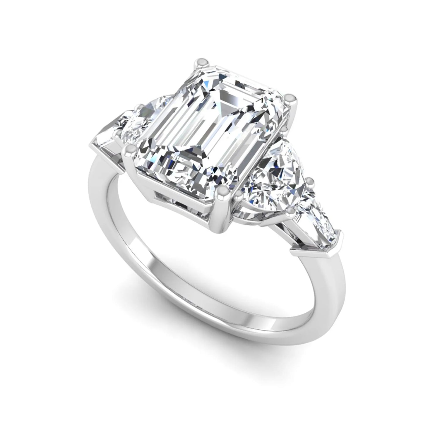 Princess Cluster Prong Set Lab Grown Diamond Engagement Ring
