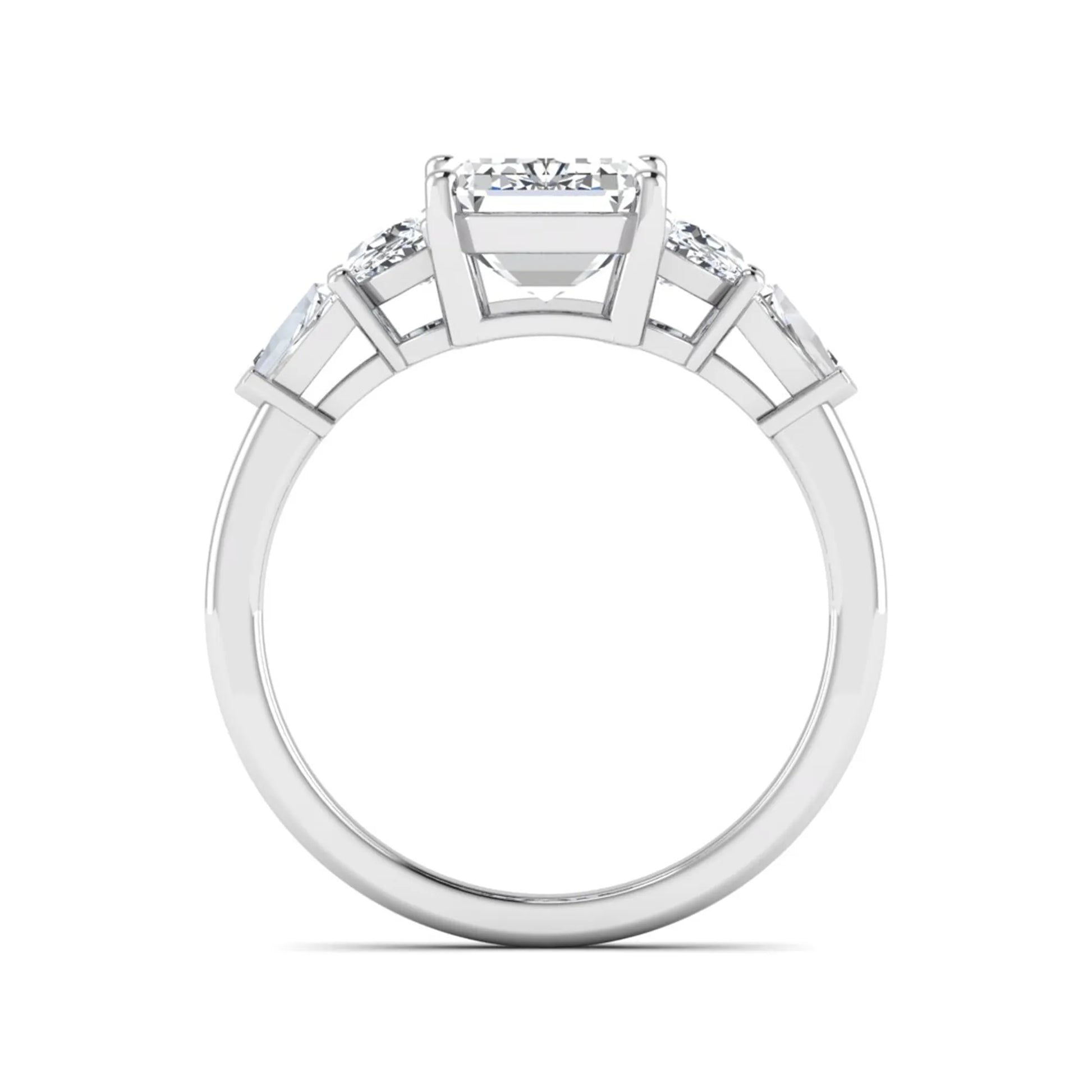 Princess Cluster Prong Set Lab Grown Diamond Engagement Ring