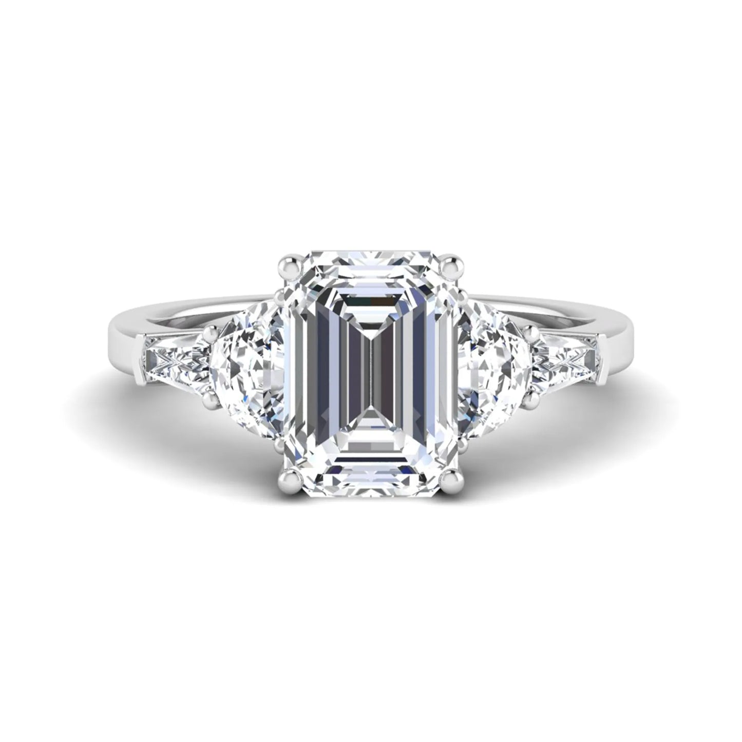 Princess Cluster Prong Set Lab Grown Diamond Engagement Ring