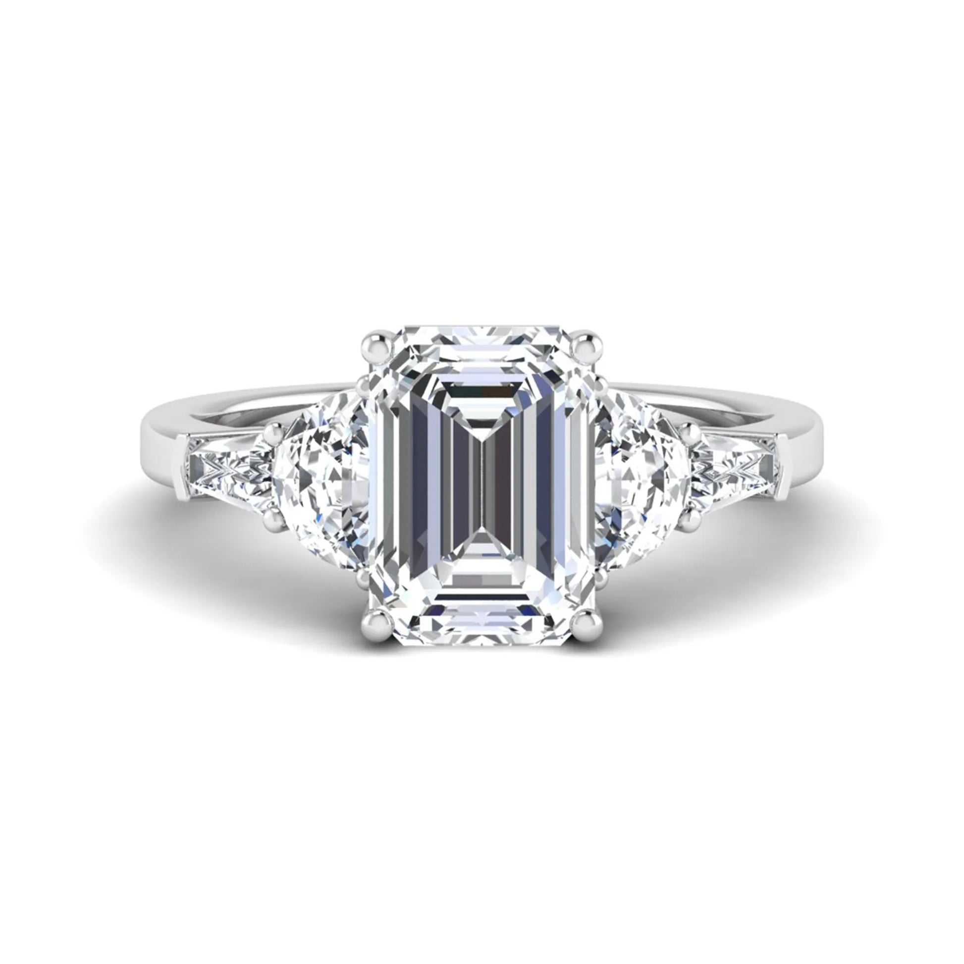 Princess Cluster Prong Set Lab Grown Diamond Engagement Ring
