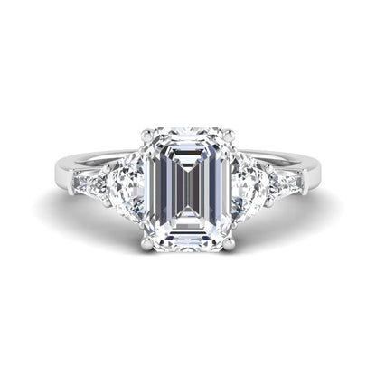 Princess Cluster Prong Set Lab Grown Diamond Engagement Ring