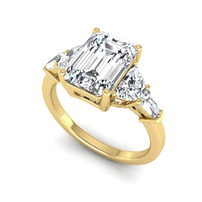 Princess Cluster Prong Set Lab Grown Diamond Engagement Ring