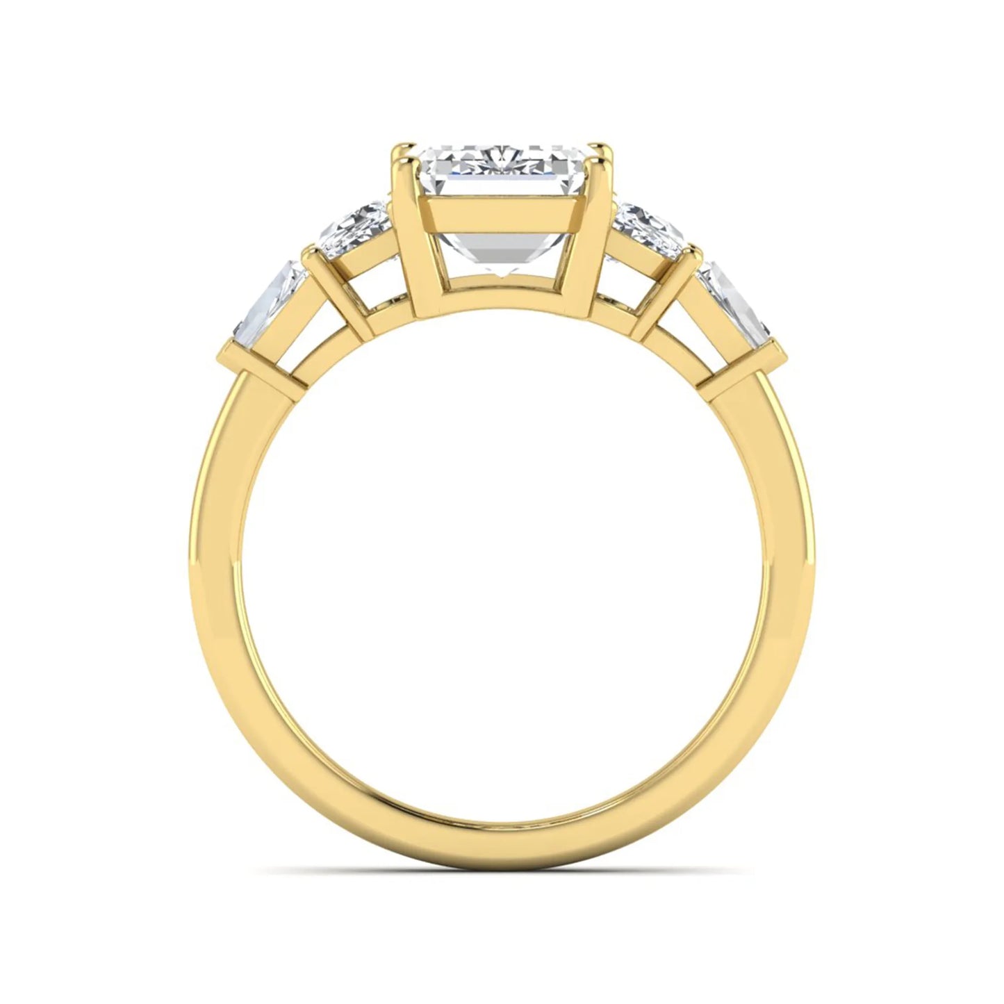Princess Cluster Prong Set Lab Grown Diamond Engagement Ring