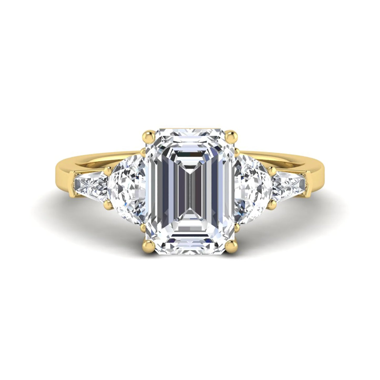 Princess Cluster Prong Set Lab Grown Diamond Engagement Ring