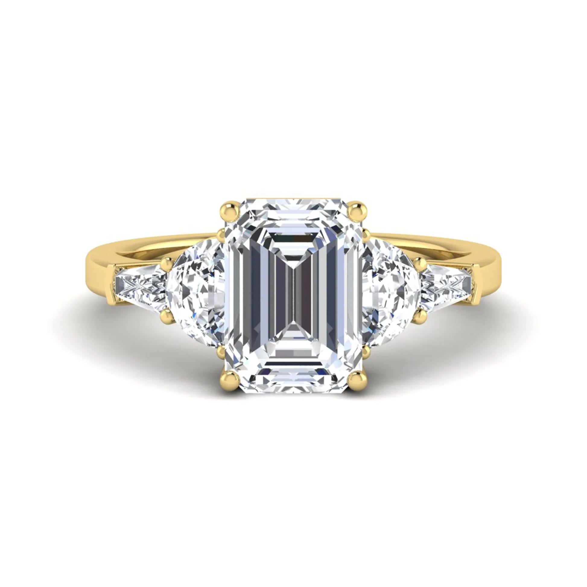Princess Cluster Prong Set Lab Grown Diamond Engagement Ring