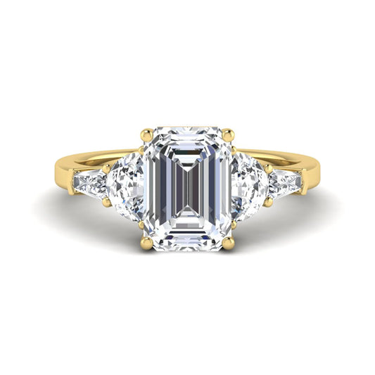 Princess Cluster Prong Set Lab Grown Diamond Engagement Ring