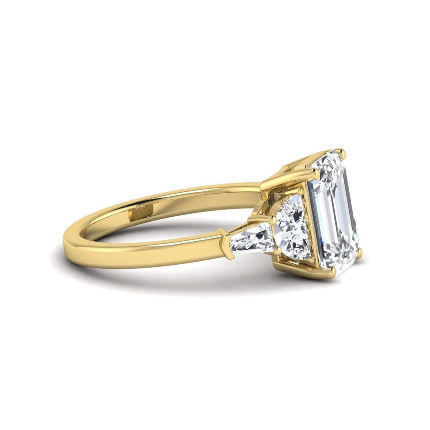 Princess Cluster Prong Set Lab Grown Diamond Engagement Ring