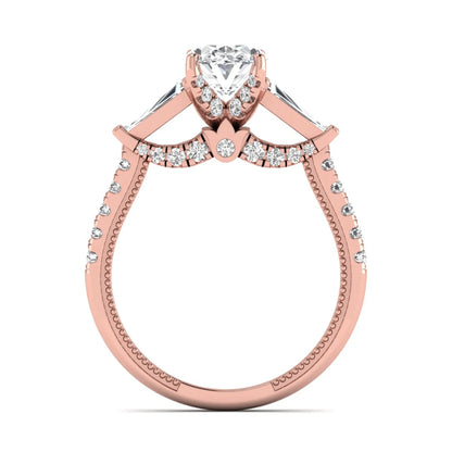 Princess Cluster Prong Set Lab Grown Diamond Engagement Ring
